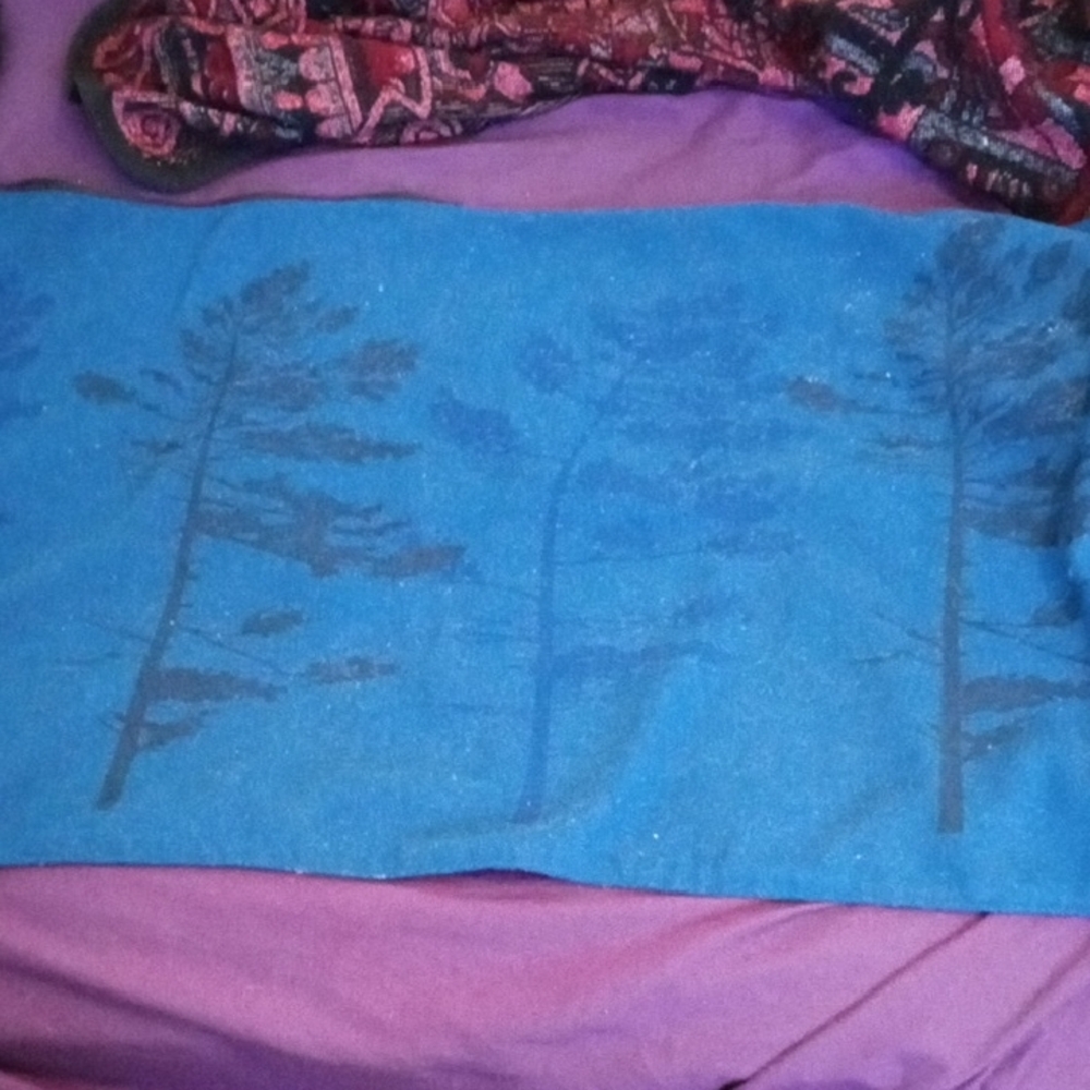 Blue Asymmetrical Wrap Midi Cape - Picture 3 of 6
